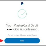 paypal card confirmed