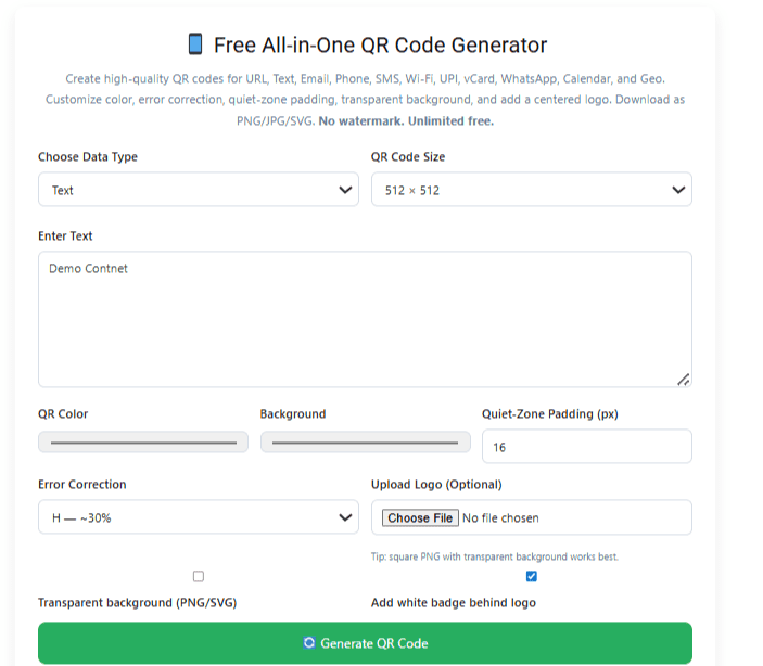 QR Code Features | Our Net Helps