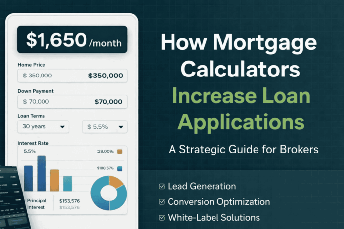 Mortgage calculator helping brokers increase loan applications through conversion optimization
